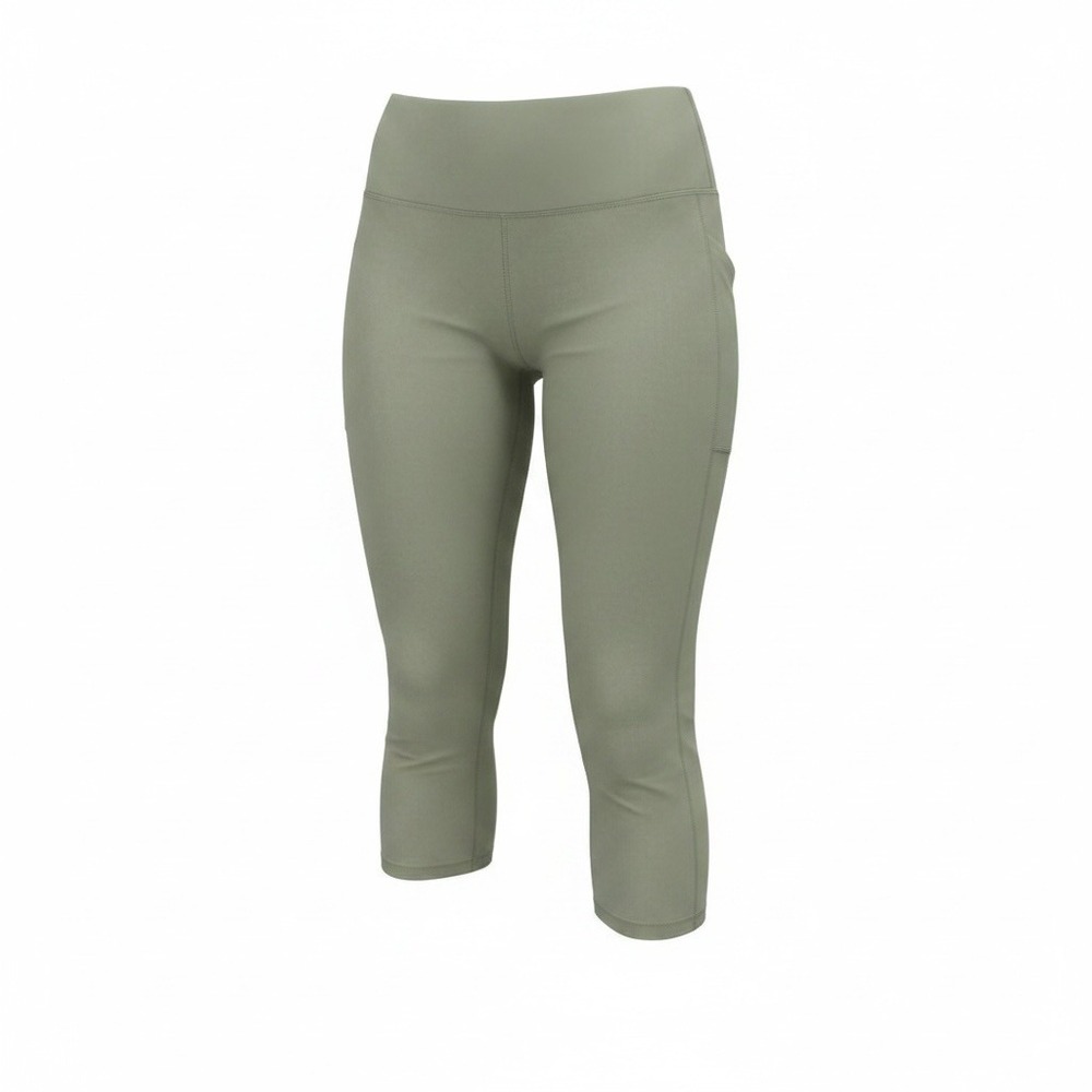 Athleta Sage Green High Rise 7/8 Pocket Yoga Leggings Athleisure XL Performance